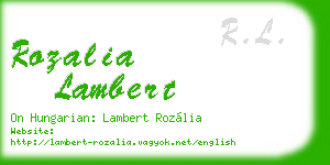 rozalia lambert business card