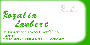 rozalia lambert business card